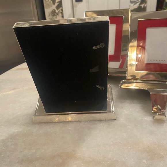Pottery Barn grosgrain silver picture frame stocking holder - Picture 8 of 8